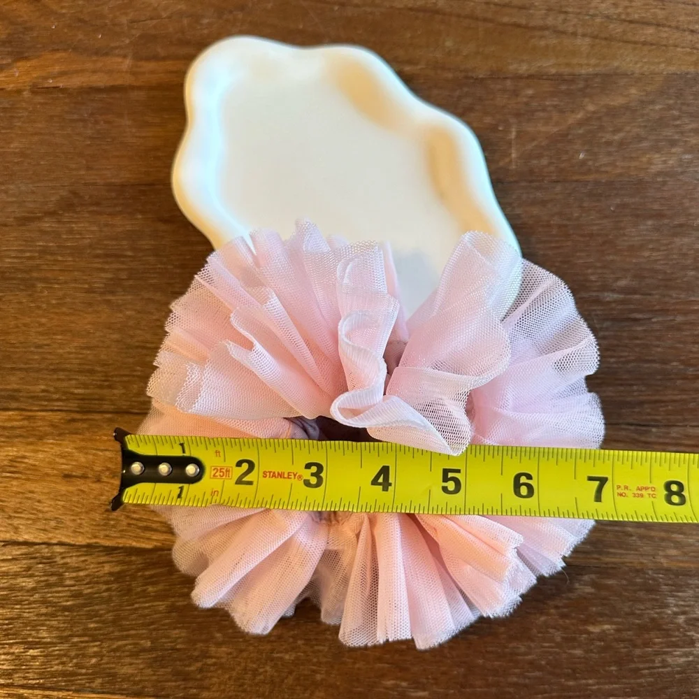 Pink Tulle Scrunchie Ballet Core Puffy Hair Tie Coquette Hair Accessory - Picture 4 of 4